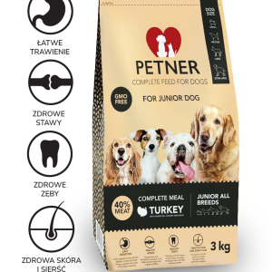 PETNER Junior All Breeds Z Indykiem 3kg