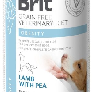 Brit Grain Free Veterinary Diet Dog Obesity Z Jagnięcina I Groszkiem 400g