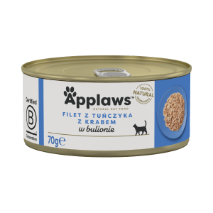 APPLAWS Tuna Fillet With Crab In Broth Tin 70g