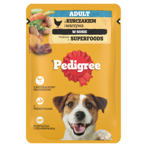 Pedigree Mokra Karma Dla Dorosłych Psów Z Kurczakiem I Warzywami W Sosie 100g