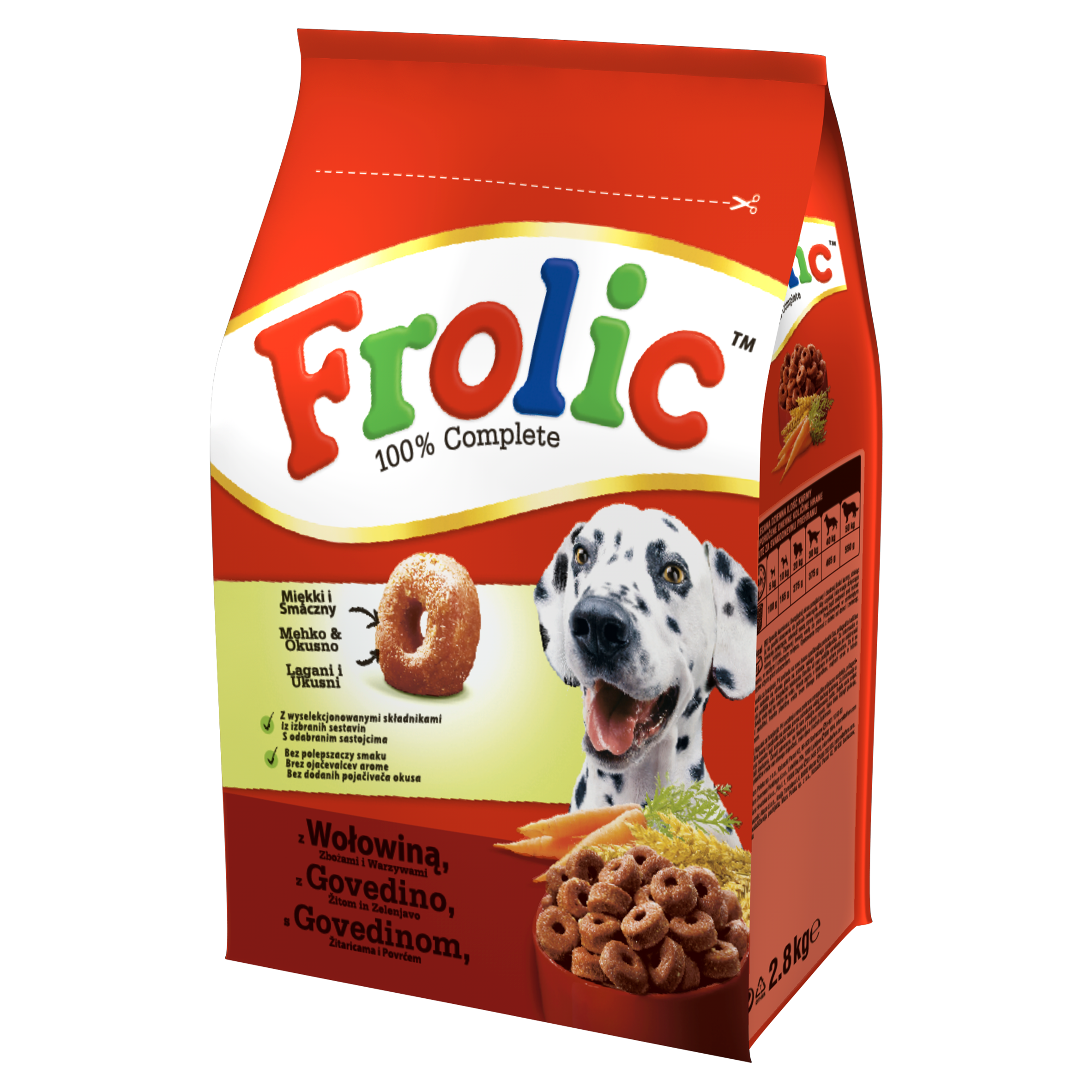 Frolic Sucha Karma Dla Psów Z Wołowiną, Warzywami I Zbożem 2,8kg