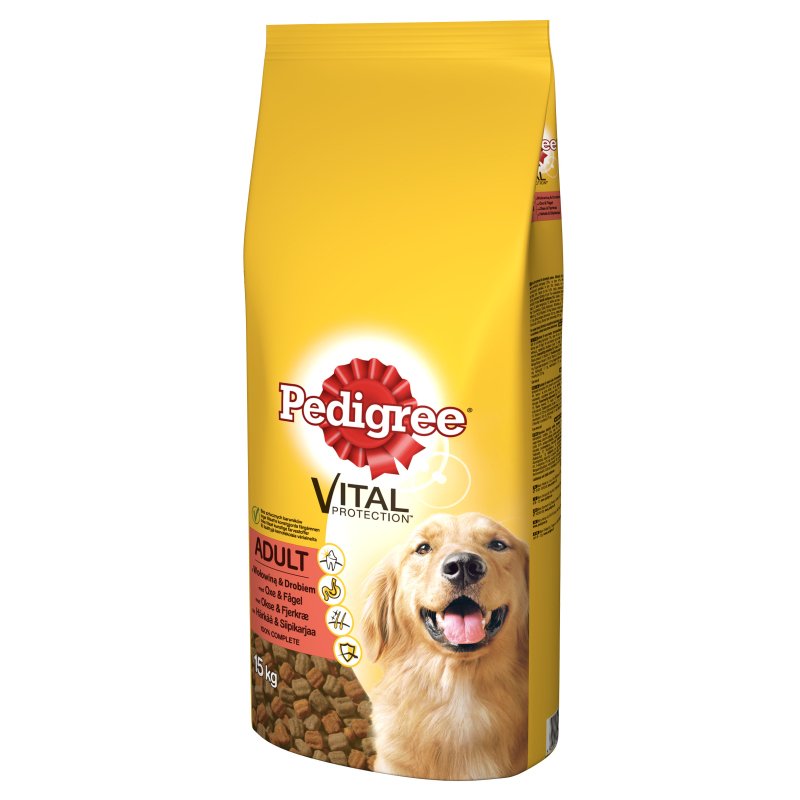 Pedigree Sucha Karma Dla Dorosłych Psów Średnich Ras Z Wołowiną I Drobiem 15kg - obrazek 2