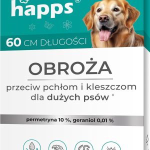 Bros Happs Obroża Przeciw Pchłom I Kleszczom Dla Dużych Psów 60cm