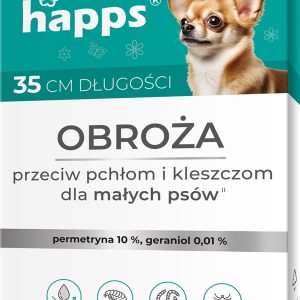 Bros Happs Obroża Przeciw Pchłom I Kleszczom Dla Małych Psów 35cm