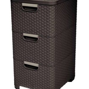 Curver Style Regał Z Szufladami Ciemny Brąz 42l