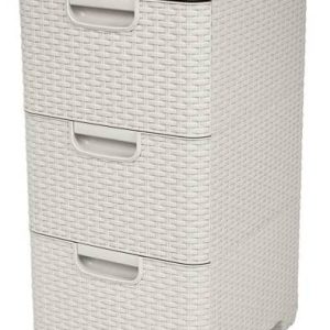 Curver Style Regał Z Szufladami Kremowy 42l