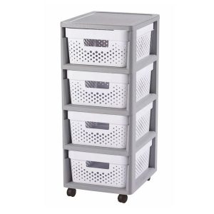 Curver Infinity Regał Ażurowy Biało-Szary 44l