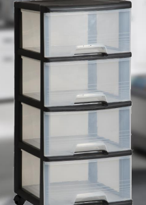 Curver Regał Do Przechowywania Czarny 80l