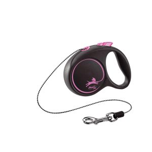Flexi Smycz Black Design XS Linka 3m Do 8kg Różowa