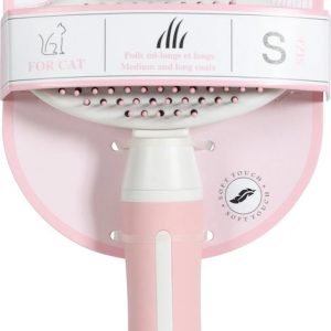 Zolux Anah Miękka Szczotka Z Wysuwanymi Igłami Dla Kotów S Pudrowy Róż