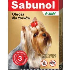 Laboratorium DermaPharm Sabunol Ozdobna Czarna Obroża Dla Yorków 35 cm