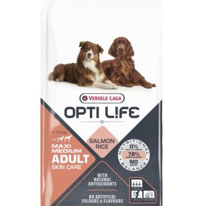 Versele-Laga Opti Life Adult Skin Care Medium&Maxi Z Łososiem 12,5kg