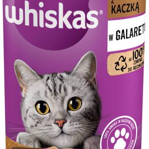 WHISKAS Mokra Karma Dla Kota 1+ Z Kaczką W Galaretce 400g