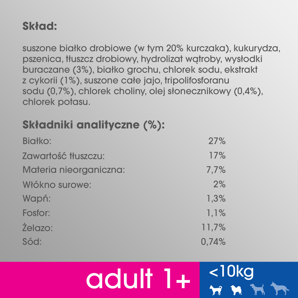 PERFECT FIT Adult 1+ Małe Rasy Z Kurczakiem 825g - obrazek 5