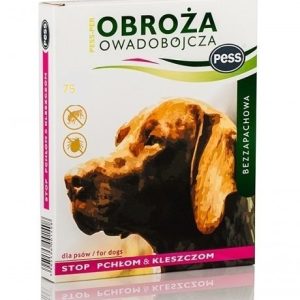 Pess Per Obroża Owadobójcza Dla Psa Bezzapachowa Brązowa 75cm
