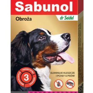 Laboratorium DermaPharm Sabunol Różowa Obroża Przeciw Pchłom I Kleszczom Dla Psa 50cm