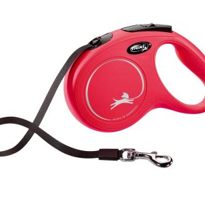 Flexi Smycz New Classic M Taśma 5m Do 25kg Czerwona