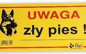 Dingo Metalowa Tabliczka Ostrzegawcza "Uwaga Zły Pies"