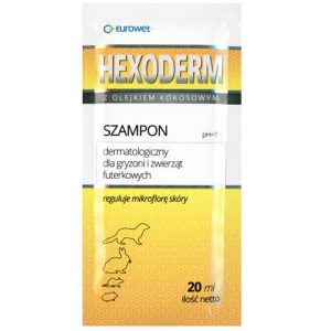Eurowet Szampon Hexoderm Dla Gryzoni I Zwierząt Futerkowych 20x20ml