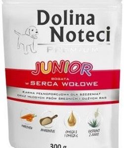 Dolina Noteci Premium Junior Bogata W Serca Wołowe 300g