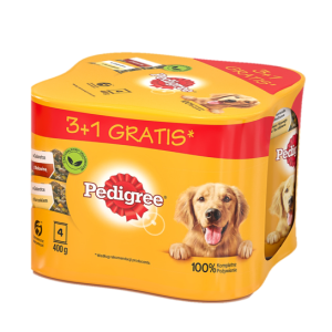 Pedigree Adult 3+1 Puszka Mokra Karma Dla Psów W Galaretce (2x Z Kurczakiem, 2x Z Wołowiną) 4x400g